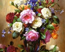 102617 Розы в вазе 1000эл.