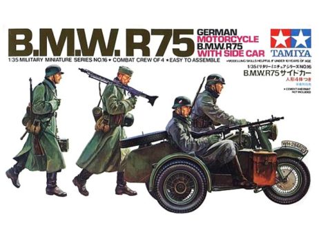 35016 Нем. мотоциклисты на BMW R75 с коляской (с 4 фигурами)