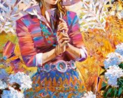 151363 Девушка с зонтом 1500эл.