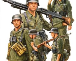 35184 Немецкие пулеметчики на марше (5 фигур)