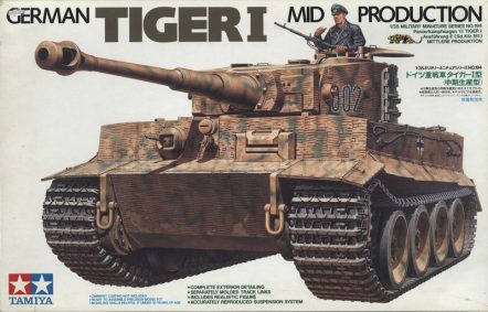 35194 Нем. танк TIGER I Ausf.E mid production 1943г. c 1 фигурой командира