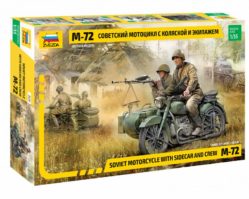 3639 Советский мотоцикл М-72 с коляской и экипажем