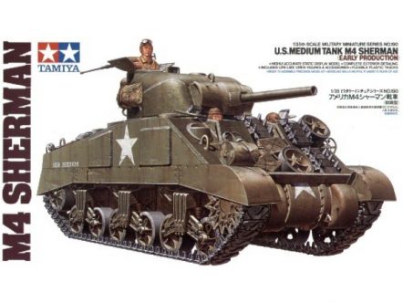 35190 Американский средний танк М4 Sherman 1942г. с 3 фигурами танкистов