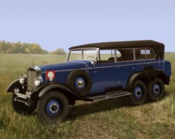 35532 Typ G4 (W31) с раскрытым тентом Германский пассажирский автомобиль II МВ