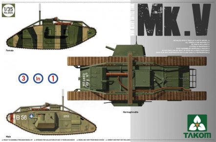 2034 Английский тяжелый танк Mk.V (3 в 1)