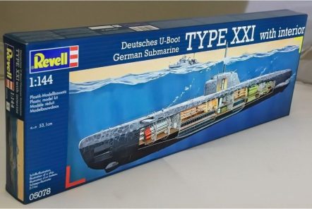 05078 Подводная лодка U-Boot Typ XXI с внутренней отделкой, немецкая