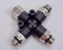 3003 Разветвитель, 1 вход (гайка), 3 выхода (штуцер)