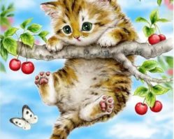 H1686 Котенок на дереве