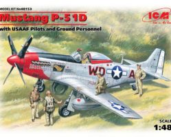 48153 Мустанг Р-51 Д с пилотами и техниками ВВС США