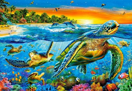 1000эл. Подводные черепахи (C-103652)
