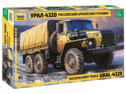 3654 Российский армейский грузовик Урал-4320