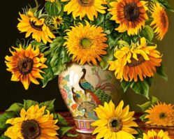 C-103843 Подсолнухи в вазе 1000эл.