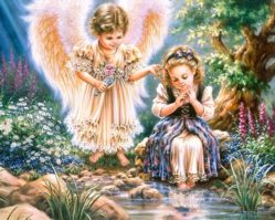 C-151660 Ангел с девочкой 1500эл.