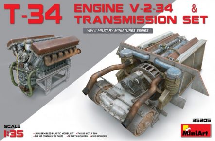 35205 Двигатель V-2-34 с трансмиссией для танка Т-34