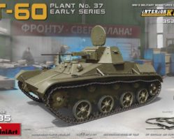 35224 Советский легкий танк Т-60 завода №37, ранних выпусков с интерьером