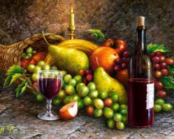 104604 Фрукты и вино