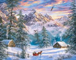 C-104680 Зимой в горах