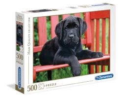 30346 Черный дог на скамейке