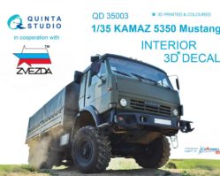 QD35003 3D Декаль интерьера кабины для семейства КАМАЗ 5350 Мустанг (для модели Звезда)