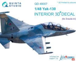 QD48007 3D Декаль интерьера кабины Як-130 (для модели Звезда)