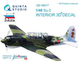 QD48017 3D Декаль интерьера кабины Су-2 (для модели Звезда)