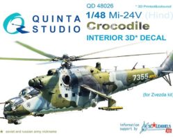 QD48026 3D Декаль интерьера кабины Ми-24В (для модели Звезда)