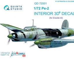 QD72001 3D Декаль интерьера кабины Пе-2 (для модели Звезда 7283)