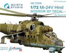 QD72006 3D Декаль интерьера кабины Ми-24В (для модели Звезда)