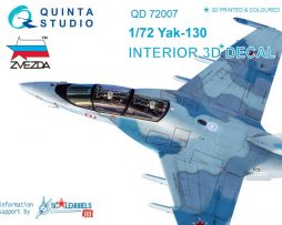 QD72007 3D Декаль интерьера кабины Як-130 (для модели Звезда)