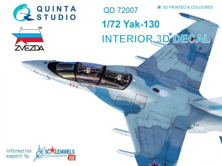 QD72007 3D Декаль интерьера кабины Як-130 (для модели Звезда)