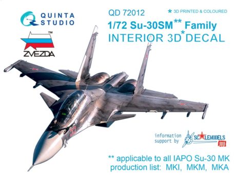 QD72012 3D Декаль интерьера кабины Су-30СМ (для модели Звезда)