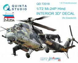 QD72018 3D Декаль интерьера кабины Ми-24П (для модели Звезда)