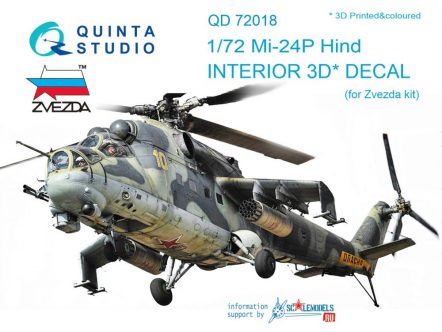 QD72018 3D Декаль интерьера кабины Ми-24П (для модели Звезда)