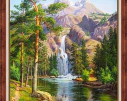 АЖ-1347 Алмазная мозаика "Горный водопад"
