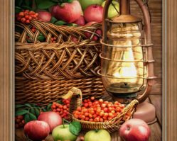 АЖ-1706 Алмазная мозаика "Натюрморт с рябиной"