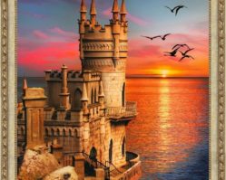 АЖ-1758 Алмазная мозаика "Ласточкино гнездо"