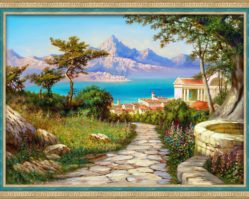 АЖ-1816 Алмазная мозаика "Город у моря"