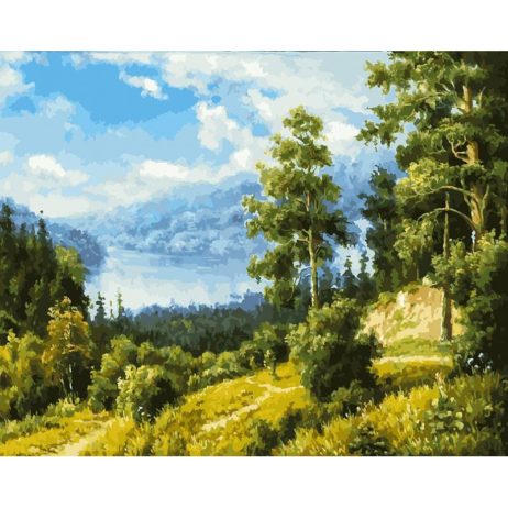 166-AB Лесной пейзаж