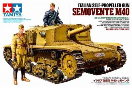 35294 Итальянская самоходная установка Semovente M40, с двумя фигурами