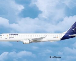 03883 Самолёт Embraer 190 Lufthansa New Livery