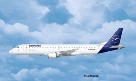 03883 Самолёт Embraer 190 Lufthansa New Livery