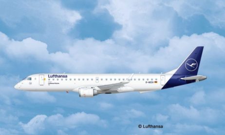 03883 Самолёт Embraer 190 Lufthansa New Livery