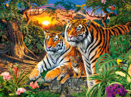 С-200825 Семья тигров